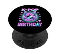 K-Pop 2do Cumpleaños Niña 2 Años Música Coreana PopSockets PopGrip Adhesivo