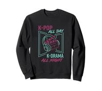 K-Pop All Day K-Drama All Night Divertido diseño Coreano Sudadera