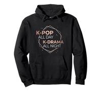 K-Pop All Day K-Drama All Night Divertido diseño Coreano Sudadera con Capucha