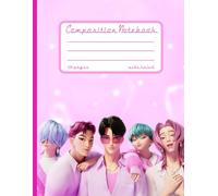 K-Pop Boy Band Composition Notebook Wide Ruled: Stylish Pink Cover for Girls, Teenagers, School, Office, College Students, and Kpop Lovers