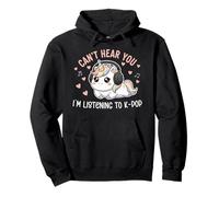 K-Pop Can't Hear You I'm Listening K-Pop Lover Kawaii K-Pop Sudadera con Capucha