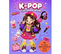 K-Pop Coloring Book: 50 Cute Chibi Kawaii Relaxing Designs | K-Pop Idol Fashion Coloring Book for Kids, Tweens, Teens & Adults | K-Pop Aesthetic Art ... | K-Pop Gifts for Girls & Pop Music Lovers