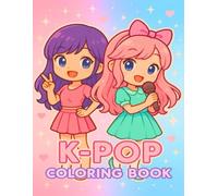 K-POP Coloring Book: Beautiful kawaii chibi illustrations with K-pop themes