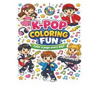 K-POP Coloring Book for Kids: Fun and Cute Coloring Pages for Kids Ages 4-8 | Music, Dance and K-POP Stars