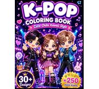 K-Pop Coloring Book: Relaxing Cute Drawings in Chibi Kawaii Style for Adults and Kids