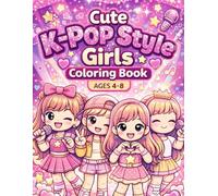 K-pop Colouring book for kids age 4 to 8: Simple and cute 50+ page to colour