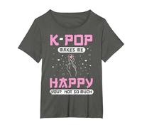 K-Pop Corea del Sur Corea Asiático KPOP Camiseta, Mujer Tallas Grandes, Asfalto, 2XL Grande