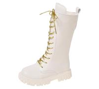 K-pop de-mon hun-ters Botas para niños y niñas, botas de goma forradas, botas clásicas de invierno con cordones con cremalleras laterales de felpa cálidas botas altas botas de otoño, 5, 27.5 EU