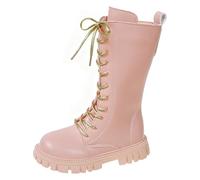 K-pop de-mon hun-ters Botas para niños y niñas, botas de goma forradas, botas clásicas de invierno con cordones con cremalleras laterales de felpa cálidas botas altas botas de otoño, 4, 31.5 EU