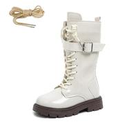 K-pop de-mon hun-ters Botas para niños y niñas, botas de goma forradas, botas clásicas de invierno con cordones con cremalleras laterales de felpa cálidas botas altas botas de otoño, 32 EU