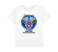 K-Pop Demon Hunters Cartoon Derpy Save The Date T Shirt, White, 5-6 años Unisex Kids