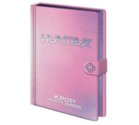 K-pop Demon Hunters Cuaderno iridiscente de alta calidad con cierre, producto con licencia oficial, elegante regalo de papelería K-Pop para fans y escritores