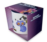 K-pop Demon Hunters (Derpy - Taza interior de color, taza de cerámica de 315 ml, producto con licencia oficial, bonito regalo de K-Pop para fans y coleccionistas, color blanco