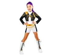 Rubies DISFRAZ KPOP RUMI GOLD CLASSIC, para niña, niñas, k-pop- rumi, netflix, Top y pantalones cortos, Licencia oficial Netflix, demon hunters, huntrix, para carnaval, fiestas y cosplay. TALLA S