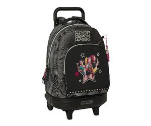 K-POP Demon Hunters - ENERGY - Mochila Grande con Ruedas, Compacta, Extraíble, Ideal para Niños de Diferentes Edades, Cómoda y Versátil, Resistencia, 33x22x45 cm
