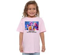 K-Pop Demon Hunters Heroic Huntrix Huntr/X Kids T Shirt, White Camiseta, Rosa Claro, 5-6 años Unisex niños