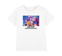 K-Pop Demon Hunters Heroic Huntrix Huntr/X T Shirt, White, 12-13 años Unisex Kids