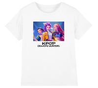 K-Pop Demon Hunters Heroic Huntrix Huntr/X T Shirt, White, 7-8 Years Unisex Kids