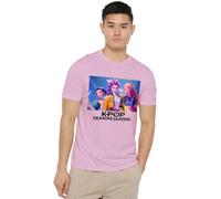 K-Pop Demon Hunters Heroic Huntrix Huntr/X T Shirt, White Camiseta, Rosa Claro, XXL Unisex Adulto