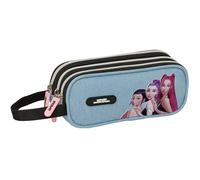 Safta Portatodo HUNTR/X Demon Hunters K-POP Triple cremallera Infantil 5-14 años 21x7x8.5 cm