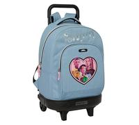 K-POP Demon Hunters - HUNTR/X - Mochila Grande con Ruedas, Compacta, Extraíble, Ideal para Niños de Diferentes Edades, Cómoda y Versátil, Resistencia, 33x22x45 cm