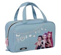 K-Pop Demon Hunters - HUNTR/X - Neceser Rectangular con Asa, Neceser Infantil, Adaptable a Carro, Ideal para Niños de 5 a 14 Años, Cómodo y Versátil, Resistencia, 31x14x19 cm