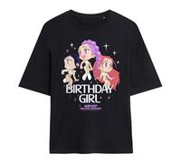 K-Pop Demon Hunters Huntrix Birthday Girl Group - Camiseta de Gran tamaño para Mujer, Color Negro, Talla S