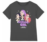 K-Pop Demon Hunters Huntrix Birthday Girl Group Kids T Shirt, Charcoal, 7-8