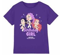 K-Pop Demon Hunters Huntrix Birthday Girl Group Kids T Shirt, Purple, 5-6