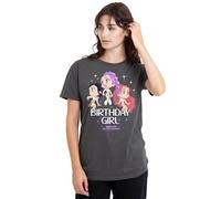 K-Pop Demon Hunters Huntrix Birthday Girl Group Ladies T Shirt, Charcoal, Small