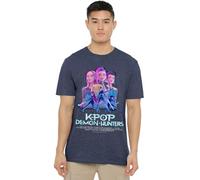 K-Pop Demon Hunters Huntrix Huntr/X Billboard Poster Unisex T Shirt, Heather Navy, M