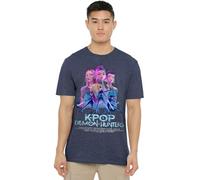 K-Pop Demon Hunters - Huntrix Huntr/X Billboard Poster Unisex T Shirt, Heather Navy, X-Large