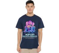 K-Pop Demon Hunters - Huntrix Huntr/X Billboard Poster Unisex T Shirt, Navy, Medium