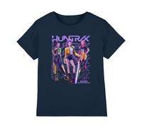 K-Pop Demon Hunters - Huntrix Huntr/X Golden Trio Pose Kids T Shirt, Navy, 7-8