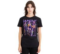 K-Pop Demon Hunters Huntrix Huntr/X Golden Trio Pose Ladies T Shirt, Black, XL Women's