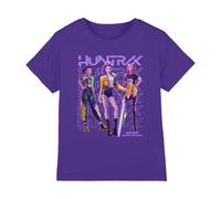 K-Pop Demon Hunters Huntrix Huntr/X Golden Trio Pose T Shirt, Purple, 7-8 Años Unisex Kids