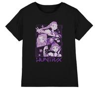 K-Pop Demon Hunters - Huntrix Huntr/X Manga Panels Trio Kids T Shirt, Black, 5-6