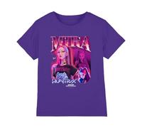 K-Pop Demon Hunters Huntrix Huntr/X Mira Bootleg T Shirt, Purple, 7-8 años Unisex Kids