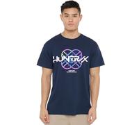 K-Pop Demon Hunters Huntrix Huntr/X Pastel Logo T Shirt, Black Camiseta, Azul Marino, XXL Unisex Adulto
