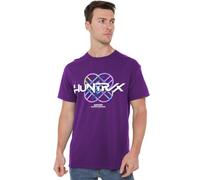 K-Pop Demon Hunters Huntrix Huntr/X Pastel Logo T Shirt, Black Camiseta, Morado, XL Unisex Adulto
