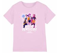 K-Pop Demon Hunters Huntrix It's My Birthday Group Kids T Shirt, Pink, 7-8