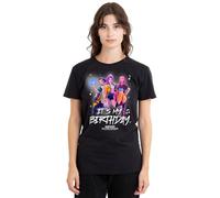 K-Pop Demon Hunters Huntrix It's My Birthday Group Ladies T Shirt, Black, Small