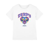 K-Pop Demon Hunters KPOP Demon Hunters-Derpy Collegic T Shirt, White, 5-6 años Unisex Kids