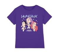 K-Pop Demon Hunters KPOP Demon Hunters-Huntrix Chibi Group T Shirt, Purple, 12-13 años Unisex Kids
