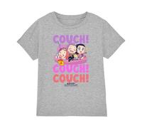 K-Pop Demon Hunters KPOP Demon Hunters-Huntrix Couch T Shirt, Heather Grey, 5-6 años Unisex Kids