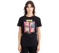 K-Pop Demon Hunters KPOP Demon Hunters Huntrix Mira Chibi Boxes Ladies T Shirt, Black, S Women's