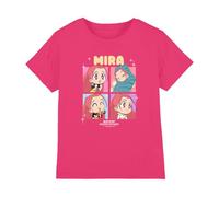 K-Pop Demon Hunters KPOP Demon Hunters-Huntrix Mira Chibi Boxes T Shirt, Fuchsia, 7-8 años Unisex Kids