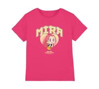 K-Pop Demon Hunters KPOP Demon Hunters-Huntrix Mira Collegic T Shirt, Fuchsia, 5-6 años Unisex Kids