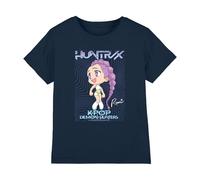 K-Pop Demon Hunters KPOP Demon Hunters-Huntrix Rumi Poster T Shirt, Navy, 7-8 años Unisex Kids
