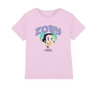 K-Pop Demon Hunters KPOP Demon Hunters-Huntrix Zoey Collegic T Shirt, Light Pink, 7-8 Years Unisex Kids